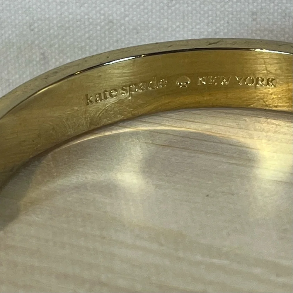 Kate Spade Vibrant Pink and Gold Bangle Bracelet Classic Luxury - Picture 5 of 7
